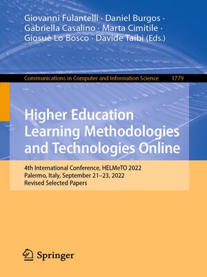 cover image of Higher Education Learning Methodologies and Technologies Online